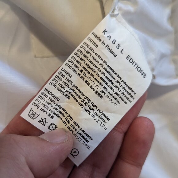 KASSL EDITIONS - Oversized unisex off white puffer coat - Sz M - Picture 12 of 15